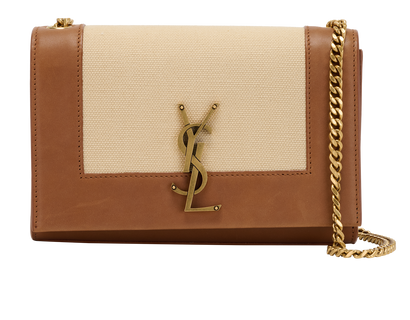Kate Crossbody, &pound;750, Handbags, Cream/Tan, Canvas/Leather, Front view